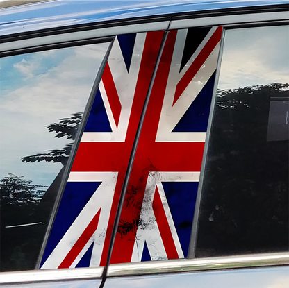 For MINI Auto B-pillar Union Flag Stickers Center Column Decor