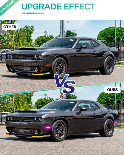 For Dodge Challenger 2015-2023 4PCS Front Rear Bumper Side