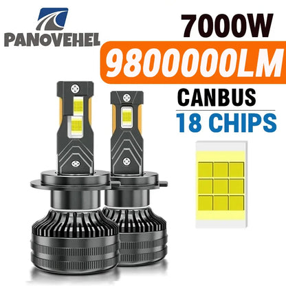 Panovehel Super 9800000LM 7000W H4 Headlights H7 Canbus H13