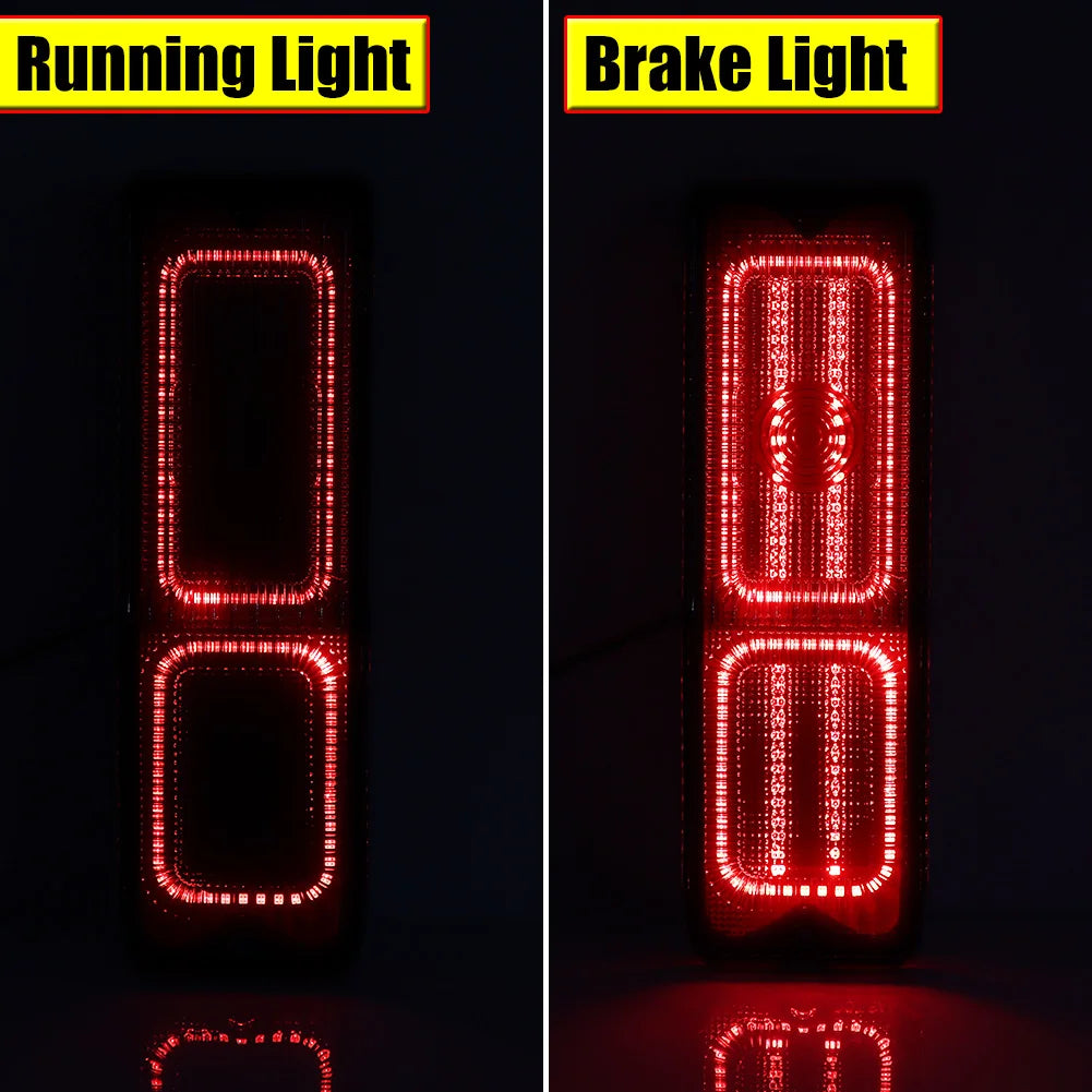 For Chevy & GMC Smoked Clear Red Lens Rear Tail Brake Trucks