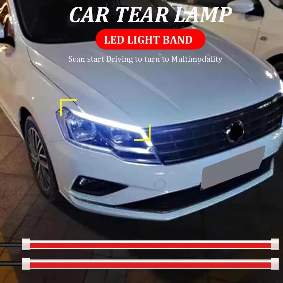 Headlights Dynamic Strips Turn Signals Yellow Flexible Daytime