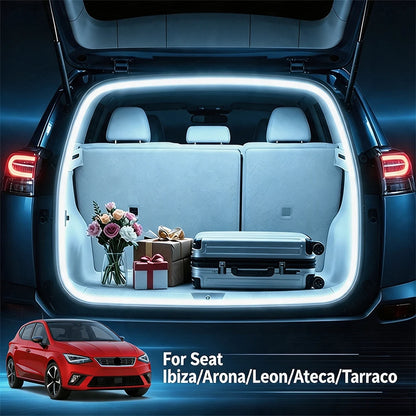 For Seat Ibiza Arona Leon Ateca Tarraco Car LED Trunk Light Strip Dynamic Light Automatic Trunk Atmosphere Interior Acce