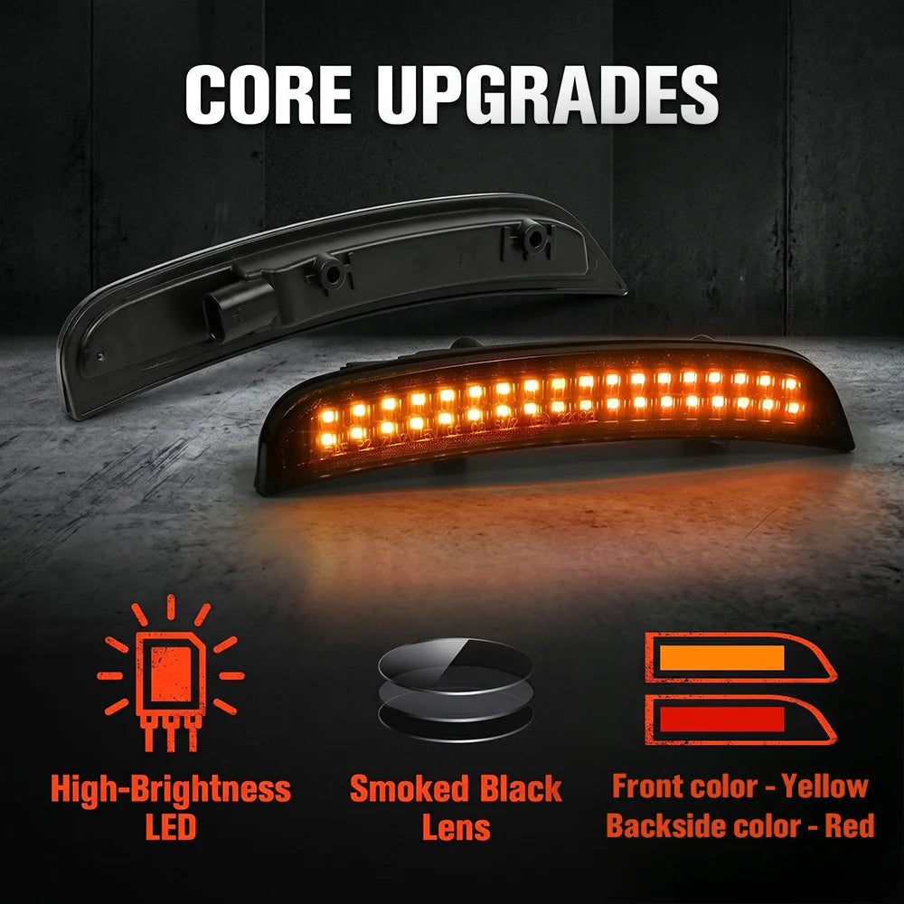 For Dodge Charger 2015-2021 LED Front Rear Bumper Side Marker