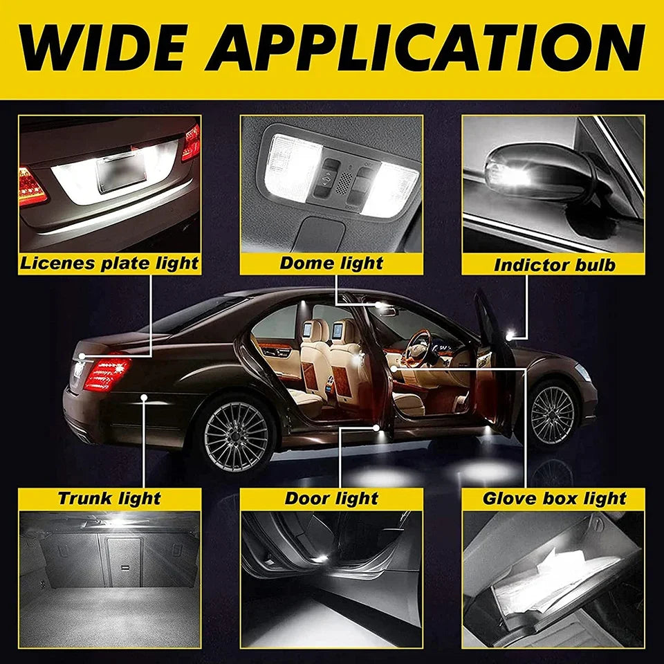 For Auto Interior Lamp Dome Read 4X Golden Festoon C5W Bulb 31MM