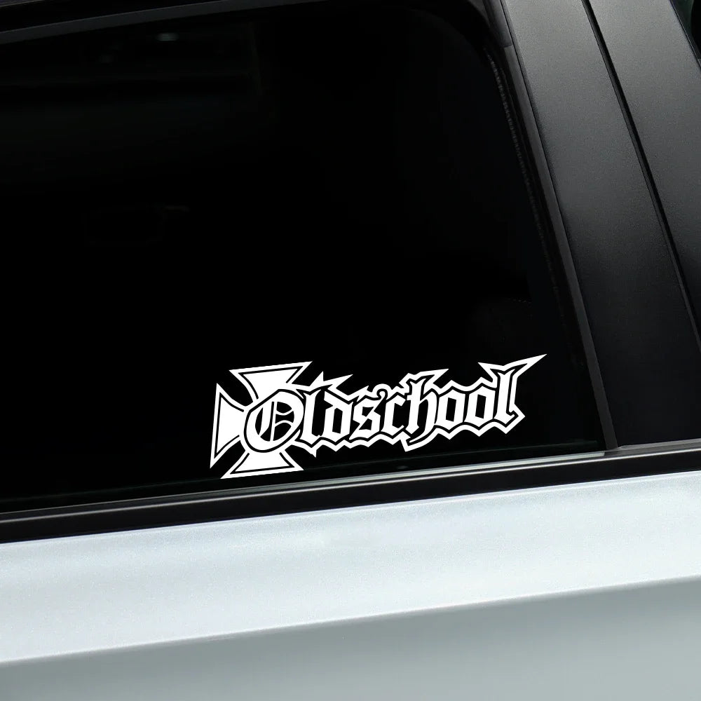 Body Window Sticker Creative Old School Alphabet Pattern Racing