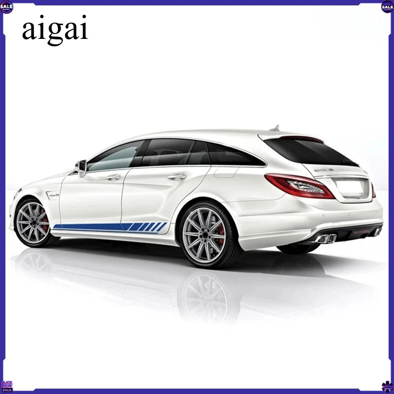 For Mercedes Benz A C E Door Side Stripes Skirt Sticker Decal