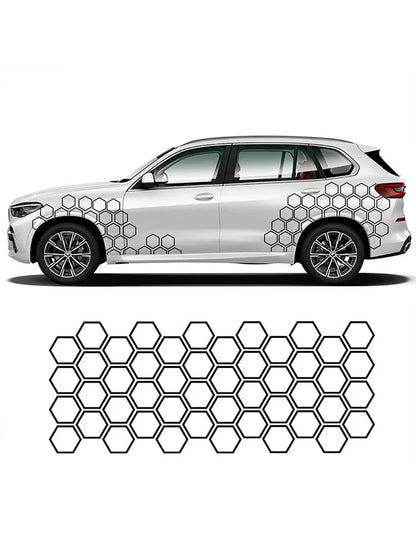 Cool Honeycomb Vinyl Decal Body Decor Tunning Sticker Removable