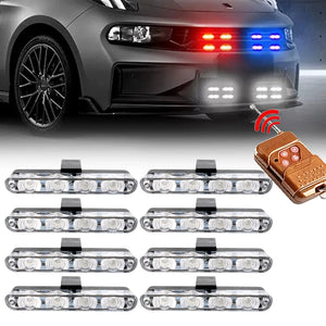 Yellow Strobe Modules Grille Emergency Flash Wireless Remote