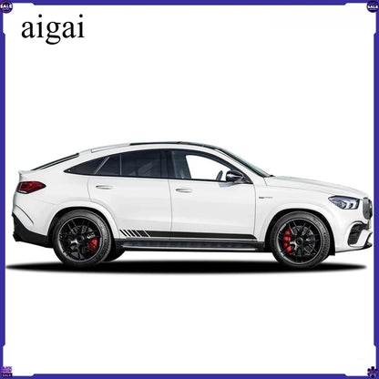 For Mercedes Benz A C E Door Side Stripes Skirt Sticker Decal