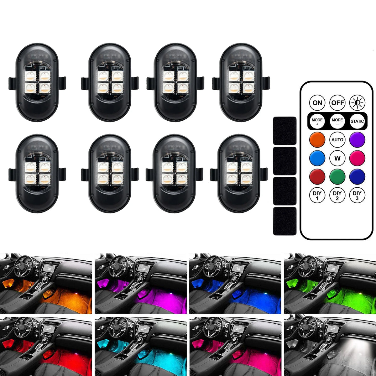 Upgraded 4leds Wireless Strobe Aircraft Remote Colors