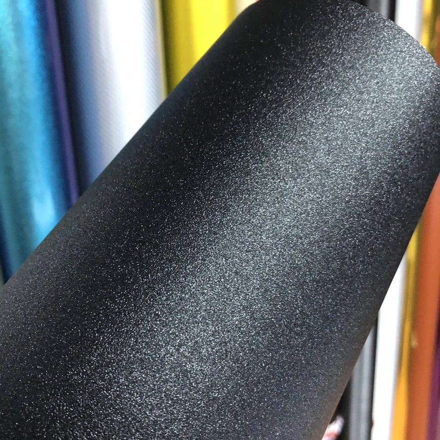 Black Frost Glitter Diamond Vinyl Film Matt Sticker Bubble