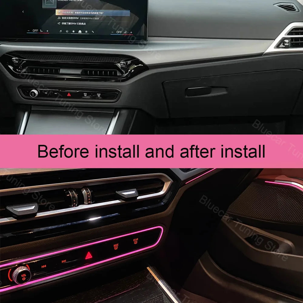 For BMW Center Console Button Frame Ambient Air Vent Fit Series