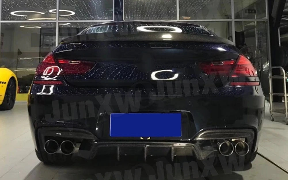 For BMW 6 Series F06 F12 Carbon Fiber Rear Diffuser Fit F13 640I