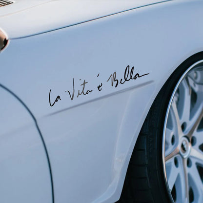 La Vita E Bella Letters Reflective Sticker Decals Vinyls