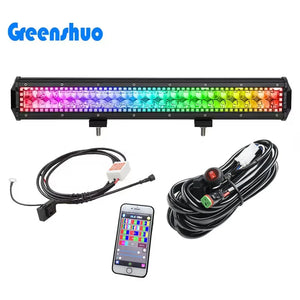 For Pickup ATV Utv Greenshuo Chasing Halo Multi Color 126W Inch
