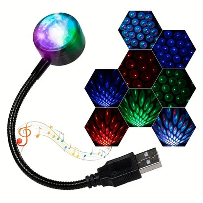 Multicolor Projection MINI USB Star Night Roof Galaxy Interior