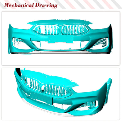 For BMW 8 Series G14 G15 Front Bumper Lip Spoiler Splitters G16
