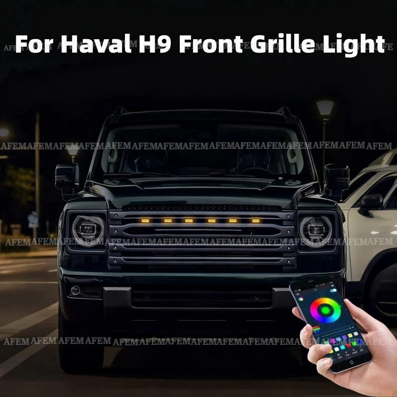 For Haval H9 Front Grille Daytime Running Wheel Eyebrow 12V