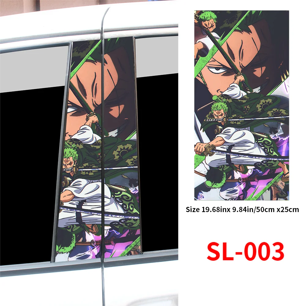 Stickers Zoro Amine b-pillar Vinyl Decal Waterproof Center Pillar