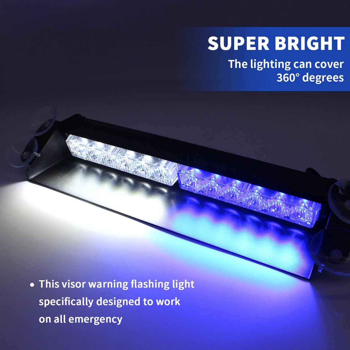 Laikesi Alumium 12v-24v 24LED Dash Emergency Strobe Windshield