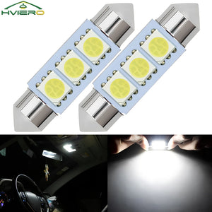 2PCS White Ceiling Bulb C5W C10W 5050 3SMD 41MM