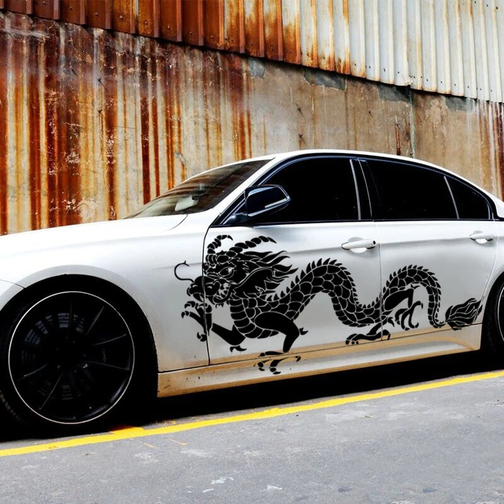 For Bumper Door Body Side Hood Cartoon Chinese Dragon Magic