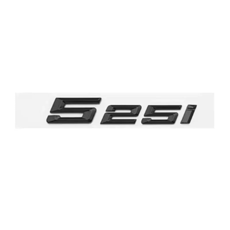 Glossy Black Chrome Silver 3D Letters Numbers 520I 525I