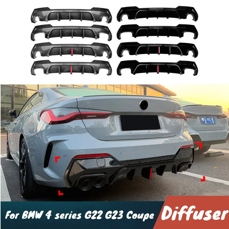For BMW 4 Series G22 G23 Coupe 2020 Rear Bumper Diffuser