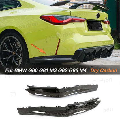 For BMW G80 G81 M3 G82 Dry Carbon Rear Diffuser Lip Splitters