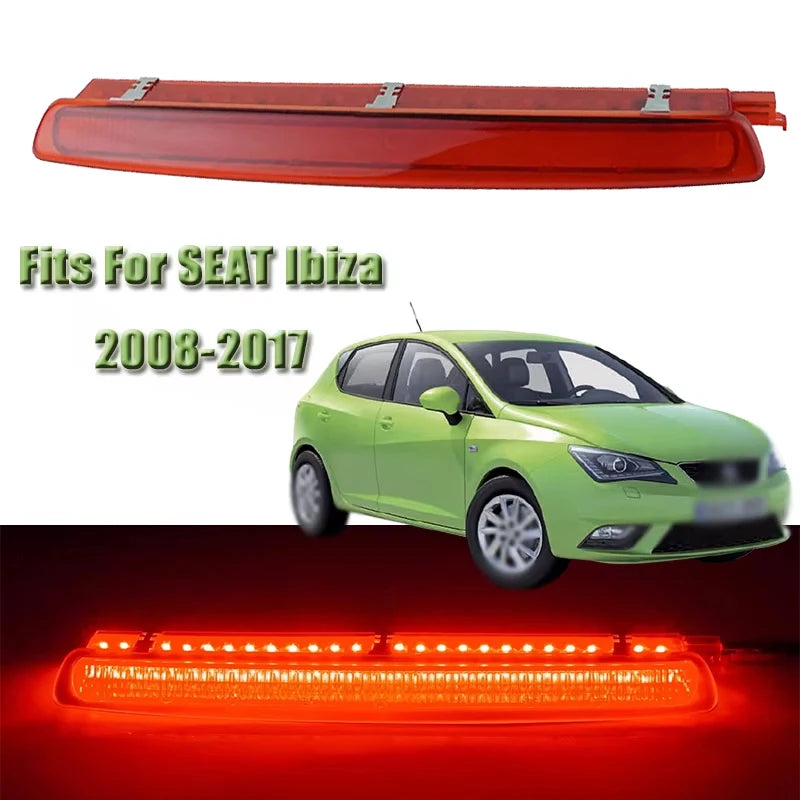 For SEAT Ibiza 2008-2017 1PC Red Rear Level Third Brake Stop