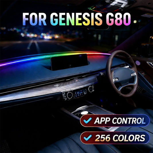 For Genesis G80 Automotive Decoration Light Strip Colorful