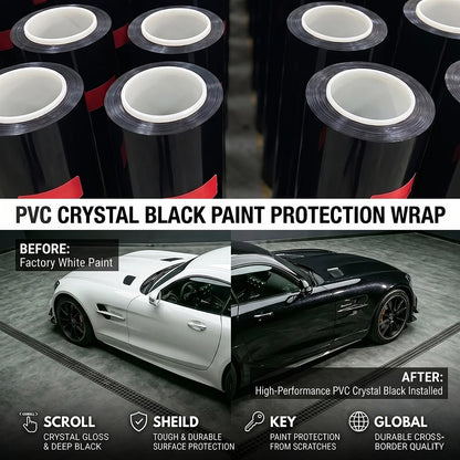 Pet Glossy Black Vinyl Wrap Film Waterproof Pvc Full