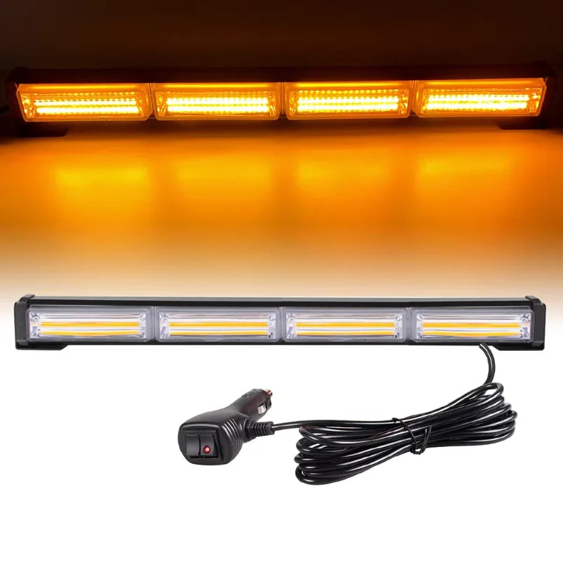 Cob Amber Signal Traffic Adviser Emergency Strobe Bar Yellow