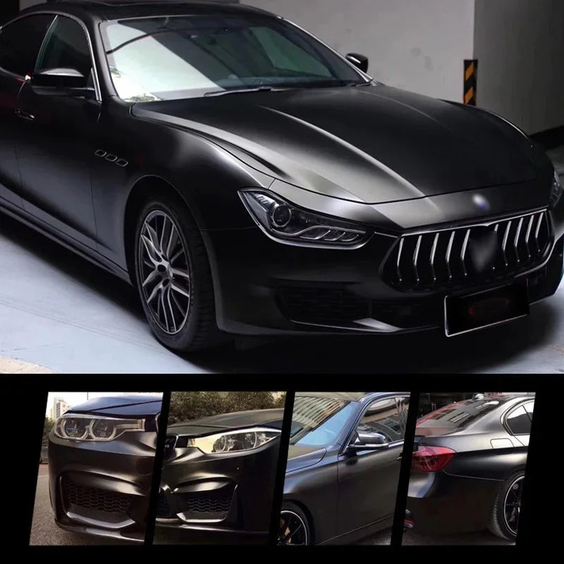 For Auto Exterior Black Matte Vinyl Film Stickers Interior Decor