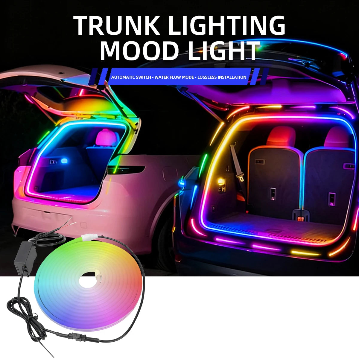 4M Trunk Colorful Lighting APP Control Ambient RGB
