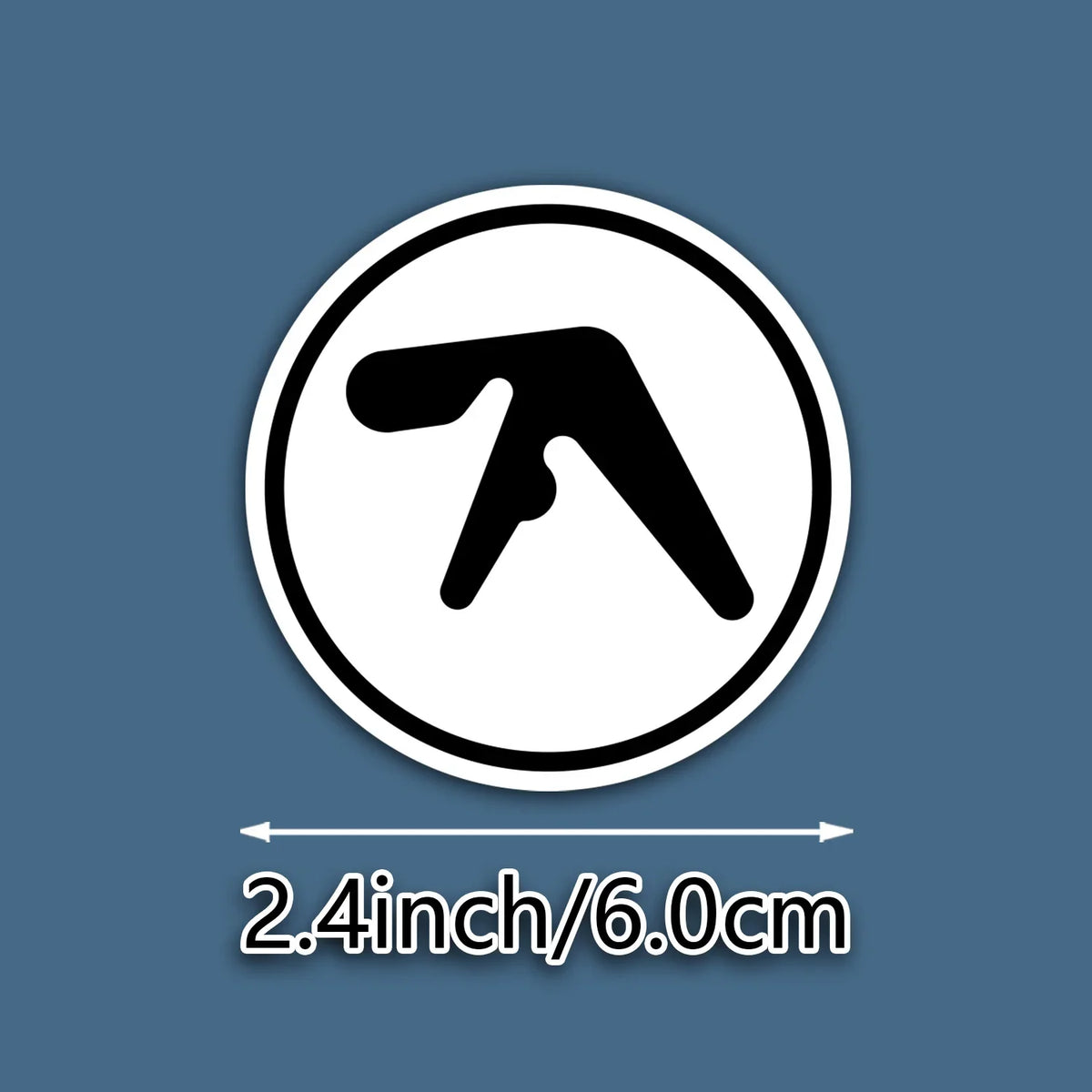 For Laptop,Car Bumper,Skate,Guitar Case Black White Aphex Twin