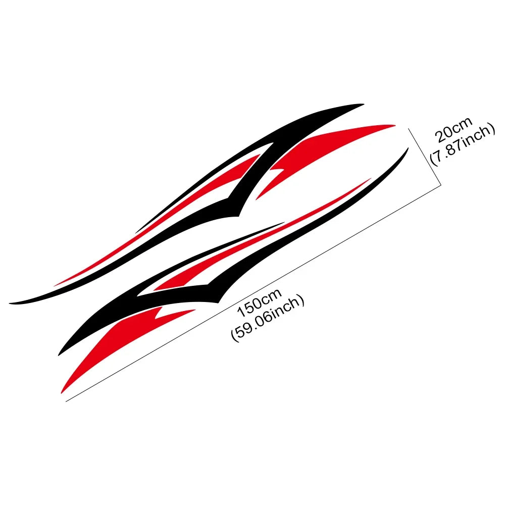 150x20cm Body Side Stickers Graphics Stripes Decal Waterproof
