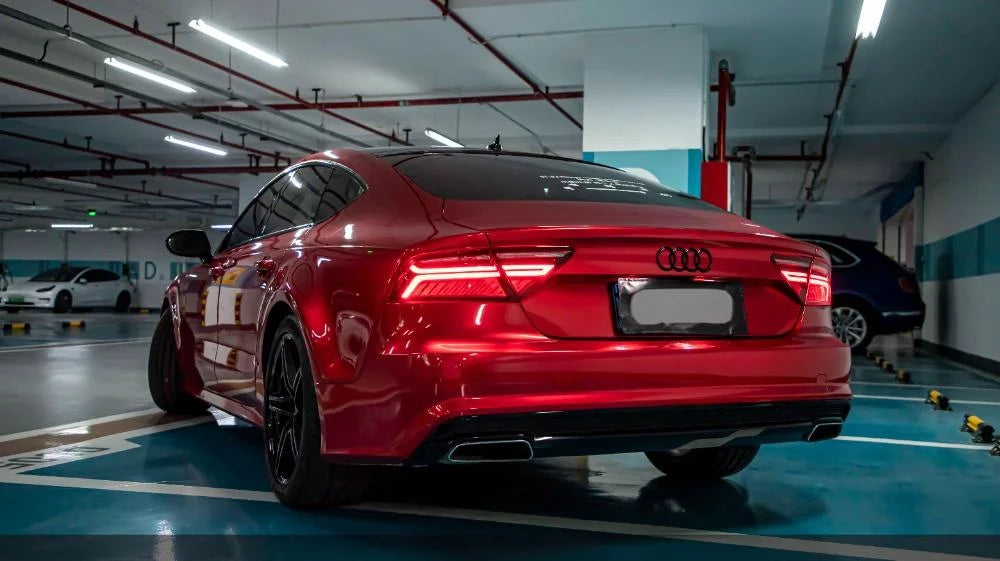 For Auto Motorcycle Adhesive Vinyl Self Adhesive Red Glossy