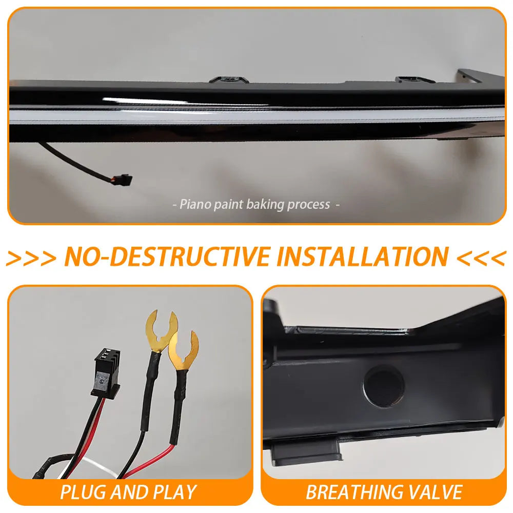 For Ford Transit Custom 2023 LED Front Through Grille Bumper