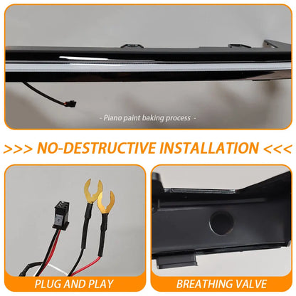 For Ford Transit Custom 2023 LED Front Through Grille Bumper