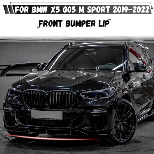 For BMW X5 G05 M Sport Front Bumper Lip Spoiler Splitter