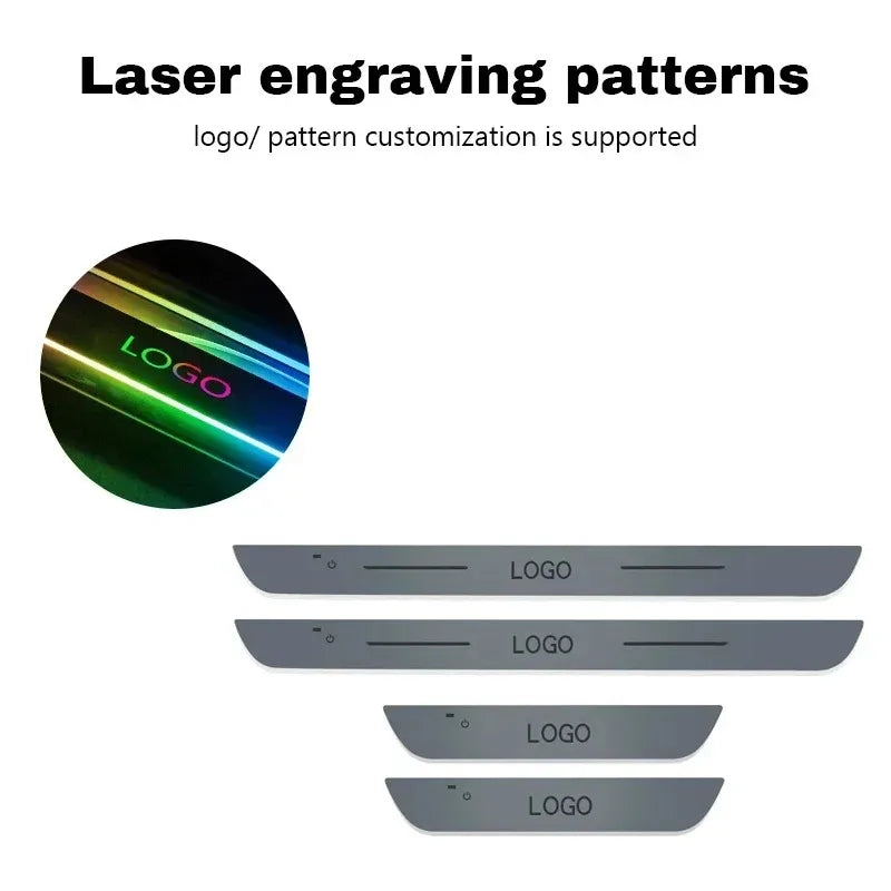 Customized Glows Welcome Door Sill Strip Threshold Scuff Plate