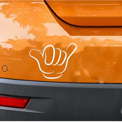 10x7.5cm Shaka Hand Sign Signal Sticker Body Bumper Windows
