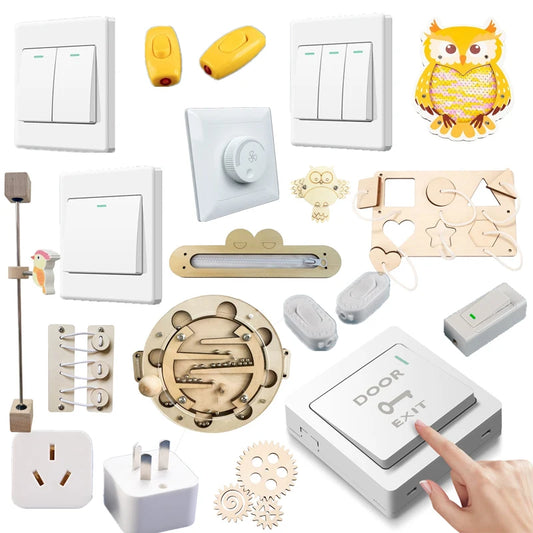 Montessori European Busy Board Switch Doorbell Socket