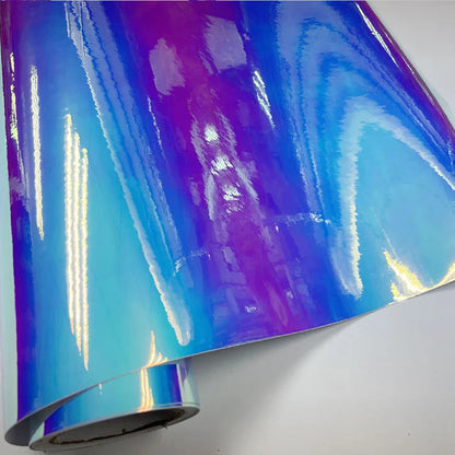 37CM 50CM Width Holographic Opal White Chrome Vinyl Sheet