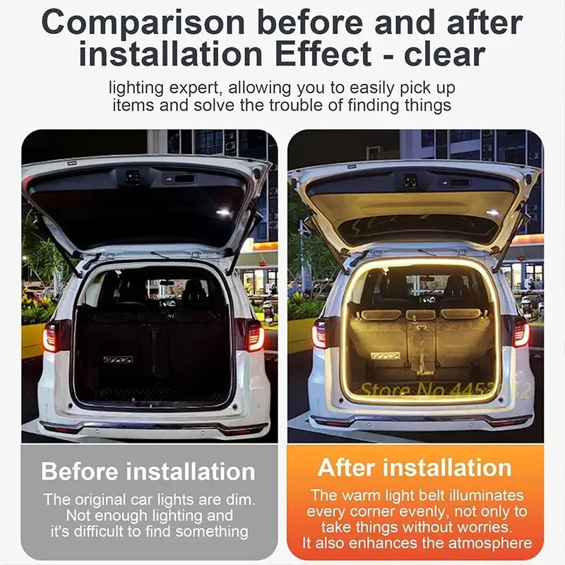 For Audi Q2 2019-2025 Trunk Atmosphere Strip Kit Easy Install