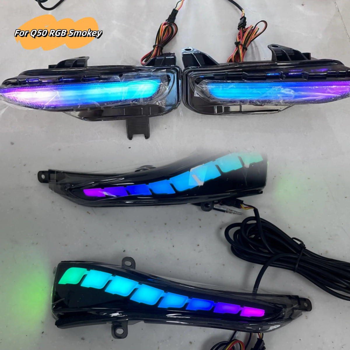 For Q50 2014-2021 Daytime Running Light Mrd Fit Side Mirror