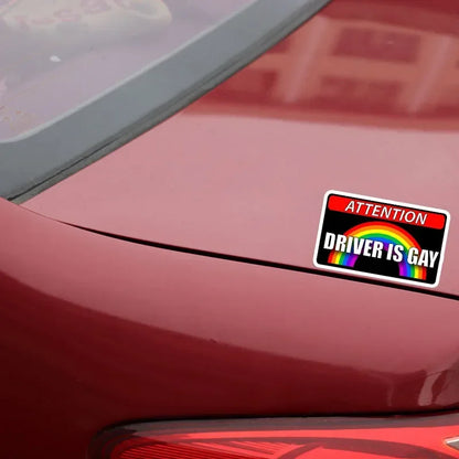 11.4x6.7cm Driver Is Gay Hood Creative Decals Both Side