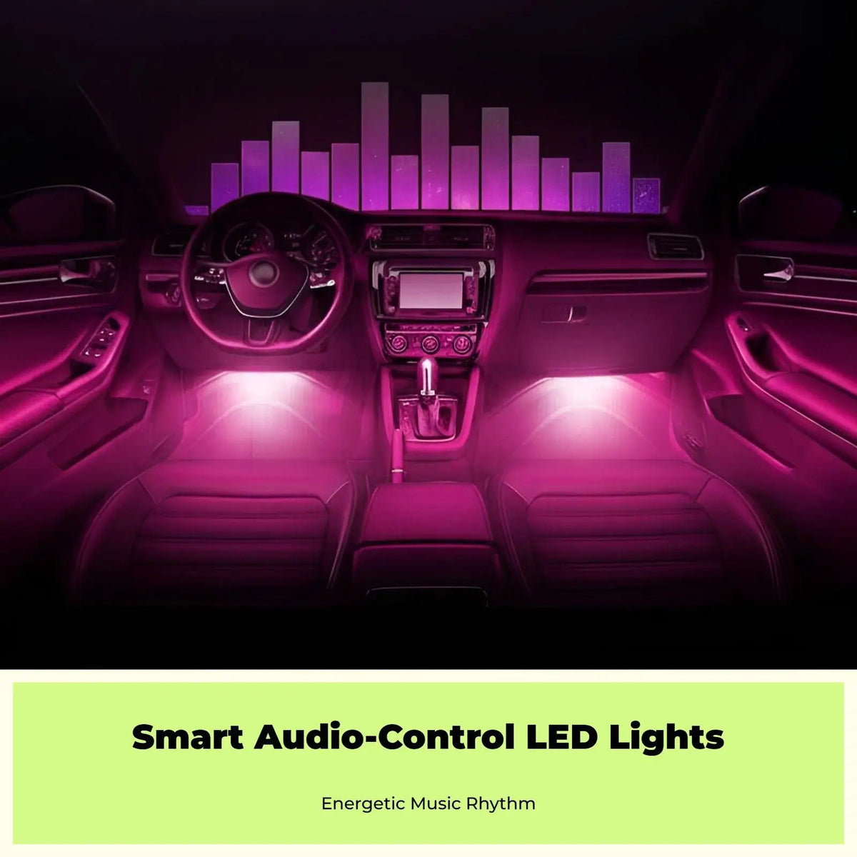 Interior Ambient Wireless Lighting Sound Controlled Modes Easy