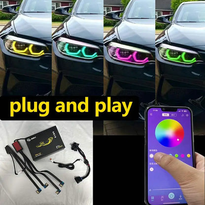 For BMW 2 Series F22 F23 Lci M2 F87 RGB Drl Yellow Blue Red